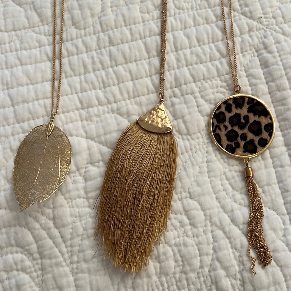 Set of 3 long necklaces